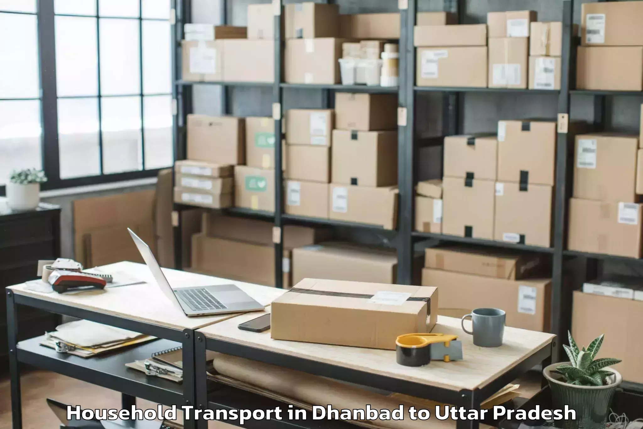 Top Dhanbad to Kanpur Household Transport Available